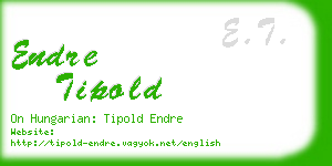 endre tipold business card